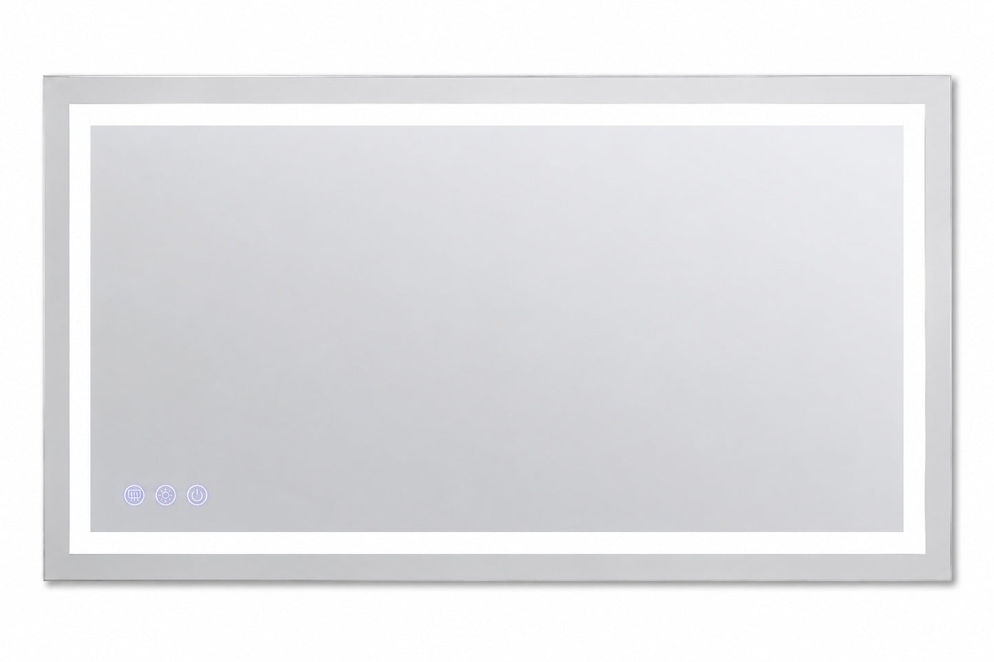 GLSLAND 30 in W x 55 in H LED Light Anti Fog Rectangular Frameless Wall Bathroom Vanity Mirror White