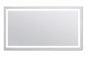 GLSLAND 30 in W x 55 in H LED Light Anti Fog Rectangular Frameless Wall Bathroom Vanity Mirror White