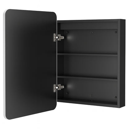 Homeibro 24 In X 30 In Silver Bathroom Medicine Cabinett With Mirror Recessed Or Surface Lighted Medicine Cabinet