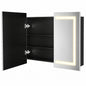 HOMEIBRO 36 in x 30 in Black Bathroom Medicine Cabinett with Mirror Recessed or Surface Lighted Medicine Cabinet