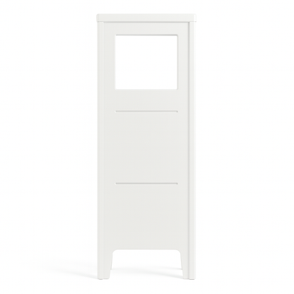 Carnegy Avenue Dune 12 in W x 12 in D x 34 in H Engineered Wood Linen Freestanding Linen Cabinet in White