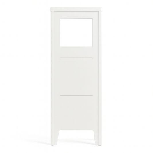 Carnegy Avenue Dune 12 in W x 12 in D x 34 in H Engineered Wood Linen Freestanding Linen Cabinet in White