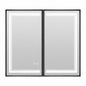 KeonJinn 30 in W x 36 in H Rectangular Aluminum Alloy Framed Recessed Surface Mount Medicine Cabinet with Mirror Dimmable