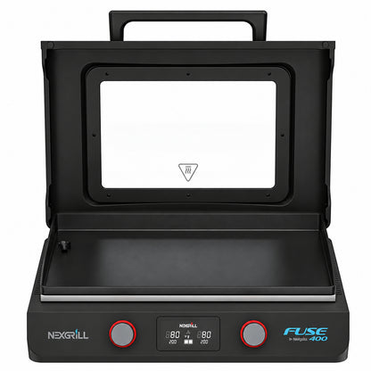 Nexgrill Fuse 400 22 in Tabletop Electric Grill Griddle in Black