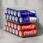 2 Pack Clear Stackable Skinny Soda Can Organizer and Dispenser with Lids, Holds 12 Cans Each