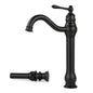 AKLFGN Single Hole Single Handle Waterfall Vessel Sink Faucet in Matte Black