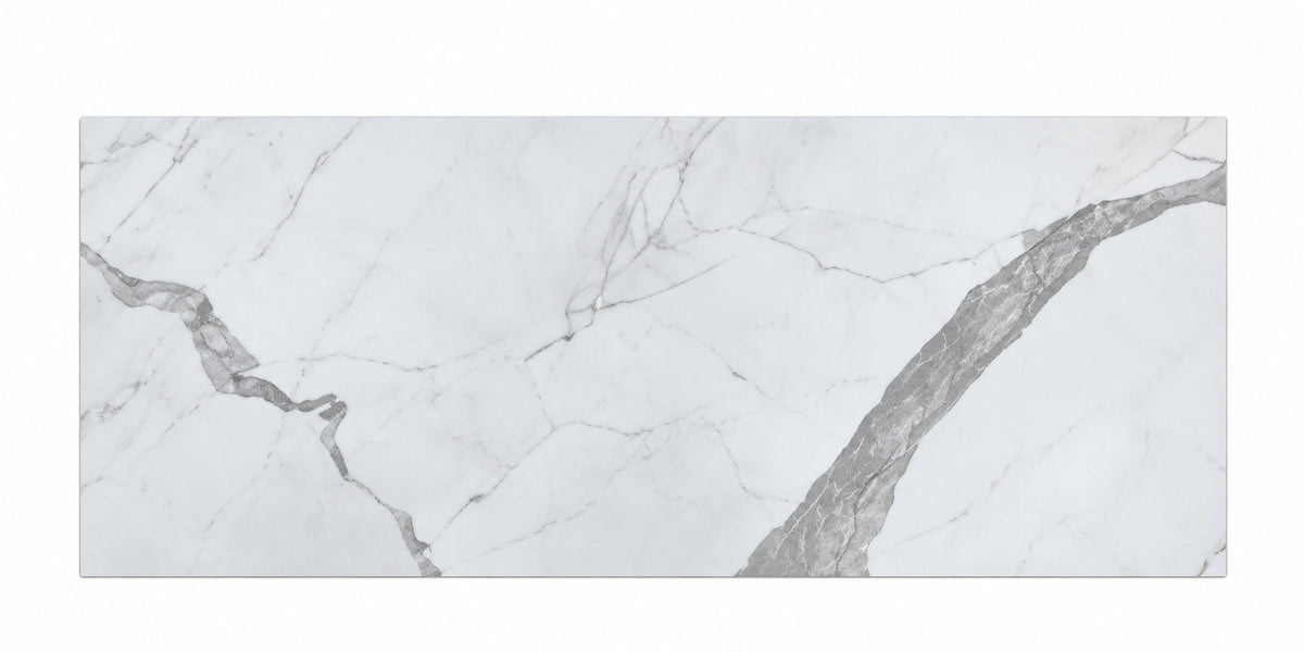 DreamLine Epiphany Shower Surrounds Glue up Alcove Wall Tiles 15 75in x 31 5in In Smooth Marble Glacier WTEP1531XSM11