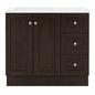 Glacier Bay Bannister 37 in Single Sink Dusk Bath Vanity with White Cultured Marble Top Assembled