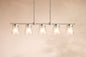 KICHLER Coralise 5 Light Linear Chandelier with Clear Water Glass in Brushed Nickel