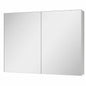 KeonJinn 40 in W x 32 in H Rectangular Frameless Aluminum Silver Recessed or Surface Mount Medicine Cabinet with Mirror HD PZJG 10181SI