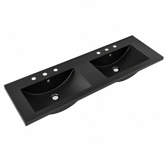 Swiss Madison 18 5 in W x 47 88 in D Ceramic Vanity Top in Matte Black