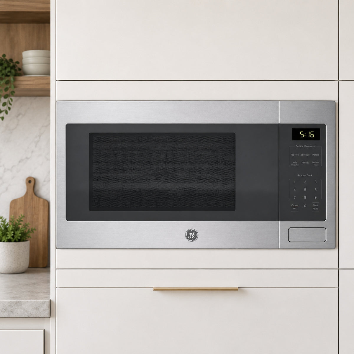 GE 1 6 Cu Ft Countertop Microwave Oven GCST16S1WSS