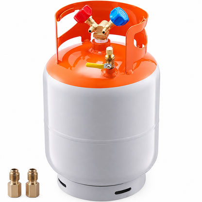 SKYSHALO Refrigerant Recovery Tank 30 lbs Capacity 400 psi Portable Cylinder Tank with Y Valve High sealing Recovery Can