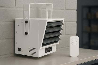 SKYSHALO Electric Garage Heater, 10000-Watt Digital Fan-Forced Wall Ceiling Mount Shop Heater with Overheat Protection