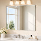 KeonJinn 40 in W x 30 in H Rectangular Beveled Frameless Wall Mount Bathroom Vanity Mirror Decorative Wall Accent Mirror HD WKJ FJ10176