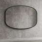 30 in. W x 48 in. H Black Oval Wall Mounted Aluminum Alloy Bathroom Mirror Decorative Mirror