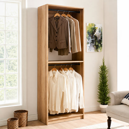 Klair Living Prosper 32 in W Oak Tower Unit 1 Shelf 2 Rods Wood Closet System Prosper A Oak