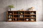 Byblight Turrella 63 In Brown Rectangle Wood Console Table With 15 Cubes