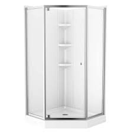 Delta Foundations 38 in L x 38 in W x 70 63 in H Corner Shower Stall Kit