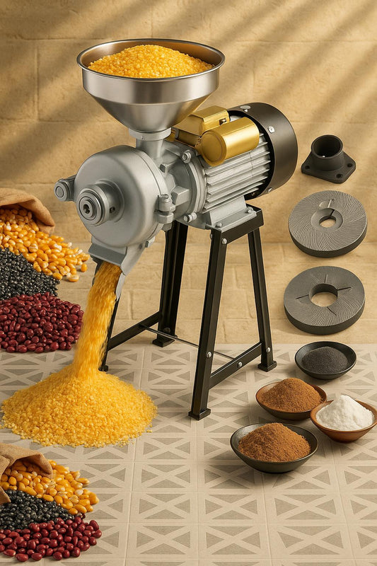 Electric Grain Mill Grinder, 3000 Watt Spice Grinders, Commercial Corn Mill with Funnel, Thickness Adjustable Machine 197988578727 VEVOR