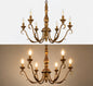 LynPon 6 Light Distressed Brass Candle Style Farmhouse French Country Chandelier 23 62 in for Dining Room Bedroom CLYS378 D 6