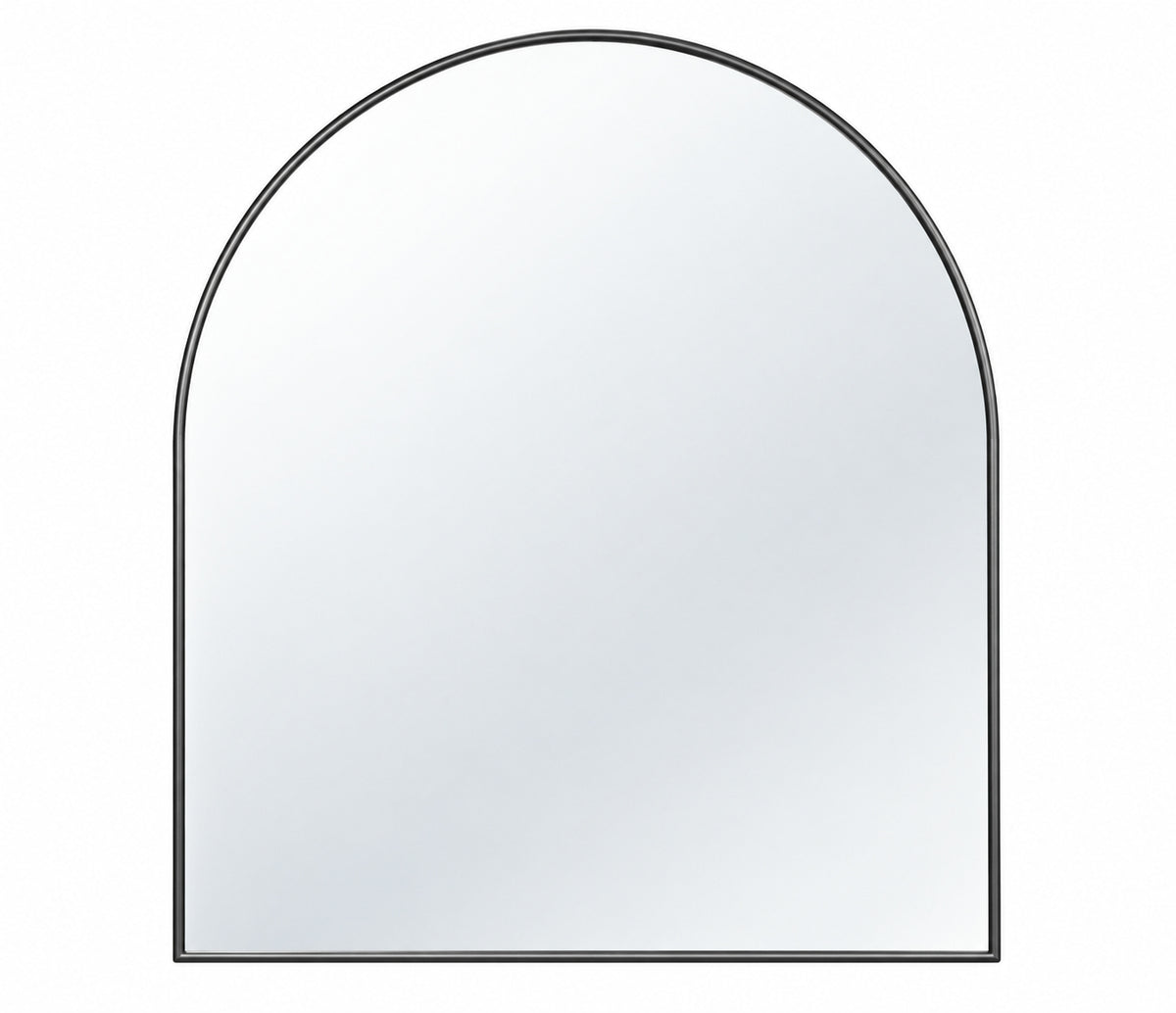 GLSLAND 31 9 in W x 33 9 in H Arched Modern Aluminum Alloy Framed Black Wall Mirror Bathroom Mirror A319339NBAC