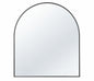 GLSLAND 31 9 in W x 33 9 in H Arched Modern Aluminum Alloy Framed Black Wall Mirror Bathroom Mirror A319339NBAC