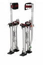 SVOPES Adjustable Drywall Stilts 18 in to 30 in Aluminum Tool Stilts with Protective Knee Pads Non Slip Work Stilts Silver