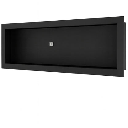 VEVOR 50 in W x 16 in H x 3 5 in D Shower Niche Ready for Tile Single Shelf Organizer in Black