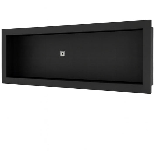 VEVOR 50 in W x 16 in H x 3 5 in D Shower Niche Ready for Tile Single Shelf Organizer in Black