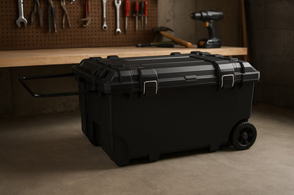 Husky 36.5 in. Black Heavy Duty Large Rolling Toolbox with Tool Tray and Keyed Lock