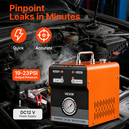 VEVOR Automotive Smoke Machine Leak Detector EVAP Smoke Machine Leak Tester with Built in Air Pump Pressure Gauge Dual Mode YWCLYWSDQBWLNAY99V9