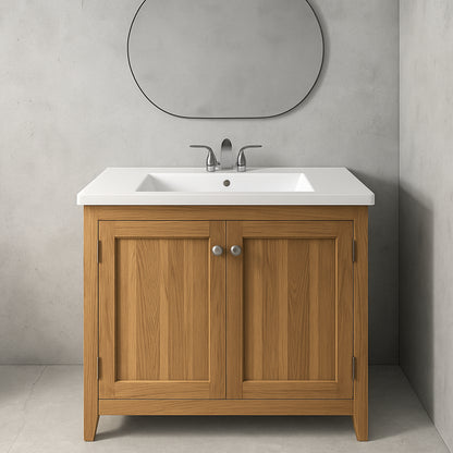 Eridanus Tucson 30 in. W x 18 in. D x 7 in. H Vitreous China Single Sink Vanity Top in White with 3 Faucet Hole (4 in. centerset)