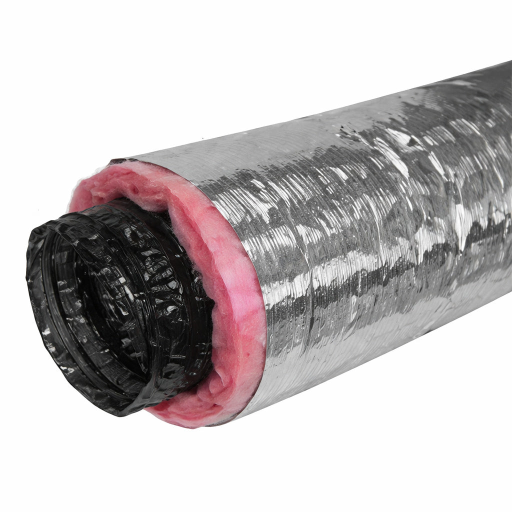 Everbilt 8 in x 25 ft Insulated Flexible Duct R6 Silver Jacket