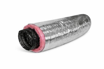 Everbilt 8 in x 25 ft Insulated Flexible Duct R6 Silver Jacket