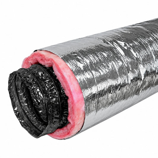 Everbilt 8 in x 25 ft R8 Insulated Flexible Duct Silver Jacket F8IFD8x300