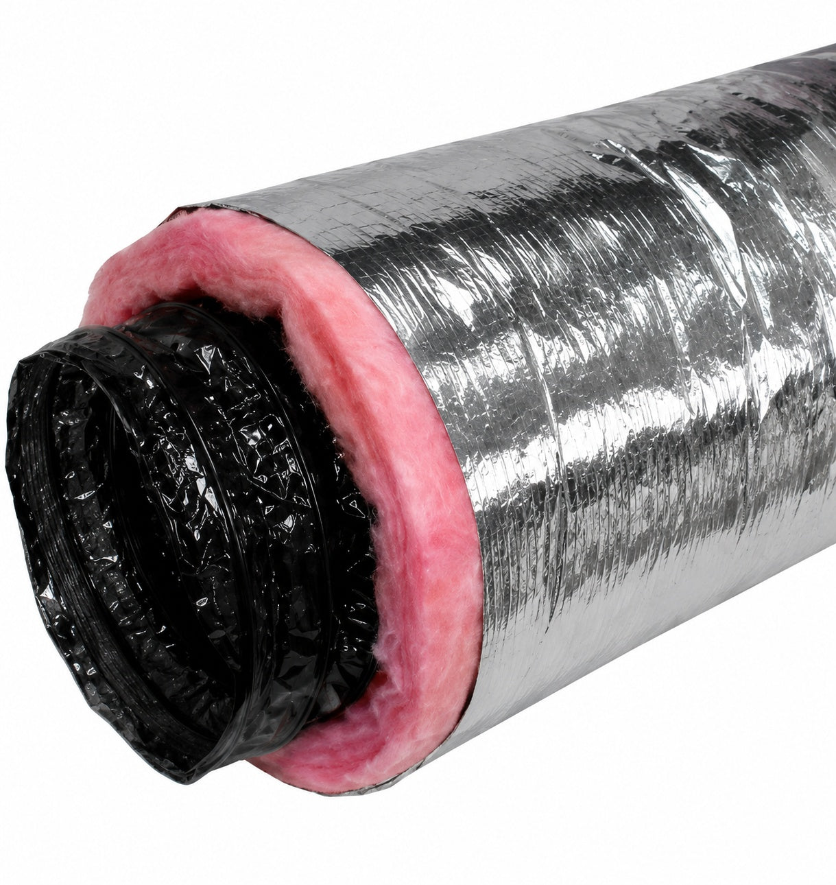 Everbilt 10 in x 25 ft R8 Insulated Flexible Duct Silver Jacket