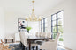 ADSENSTY 8 Light Gold Farmhouse Wagon Wheel Chandelier Candle Style Light Fixture