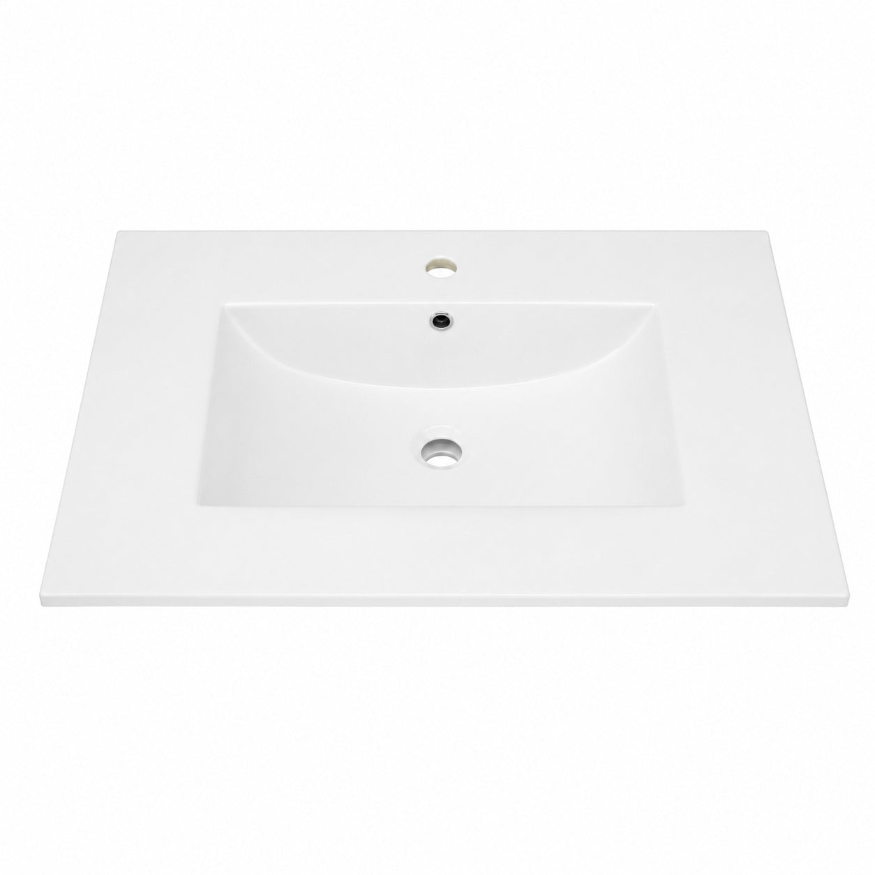 Eridanus Dayton 31 in W x 22 in D Vitreous China Vanity Top in White with Single Faucet Hole Sink Only