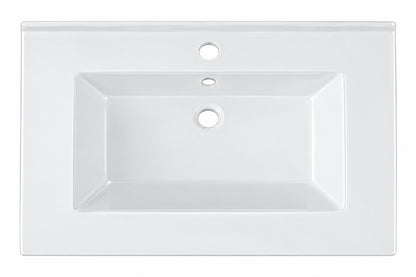 Eridanus Dayton 31 in W x 22 in D Vitreous China Vanity Top in White with Single Faucet Hole Sink Only ERI VT423S