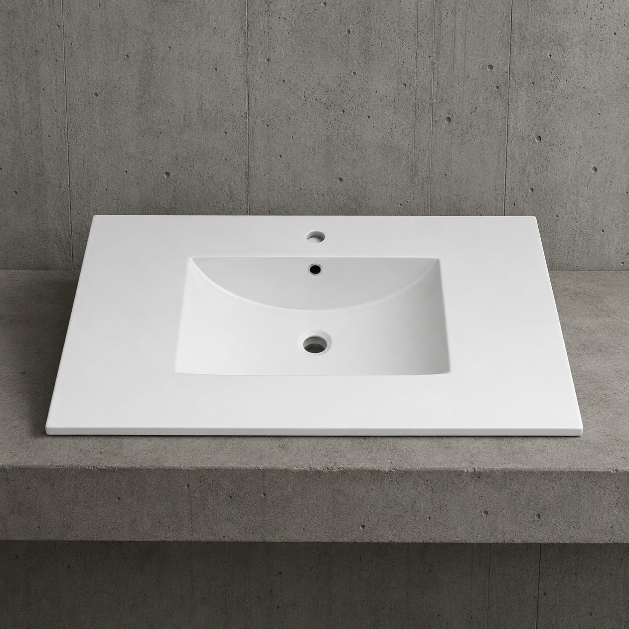Eridanus Dayton 37 in W x 22 in D Vitreous China Vanity Top in White with Single Faucet Hole Sink Only