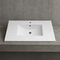 Eridanus Dayton 37 in W x 22 in D Vitreous China Vanity Top in White with Single Faucet Hole Sink Only