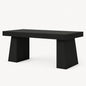 BYBLIGHT Moronia 55 1 in Rectangle Black Wood Executive Desk with Double Trapezoid Base Computer Desk Business Workstation Desk