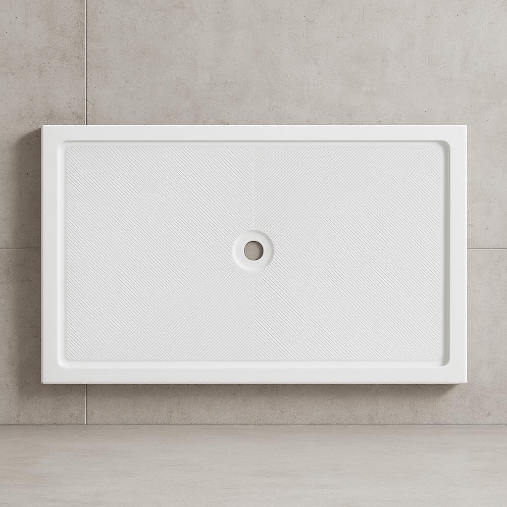 60 in. L x 36 in. W Alcove Shower Pan Base with Center Drain
