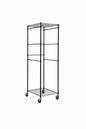 HDX Steel Wire Garage Storage Bin Rack with Casters for 27 Gal Tough Totes in Black 22 in W x 69 in H x 28 in D
