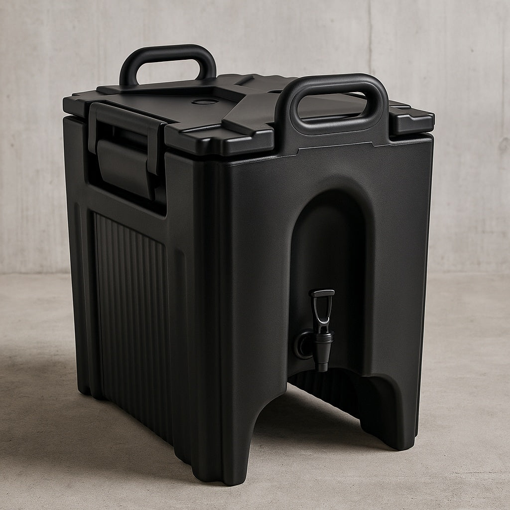 "Insulated Beverage Dispenser, 10 Gal. Hot and Cold Server, Plastic Thermal Drink Cooler with 1.18 in."