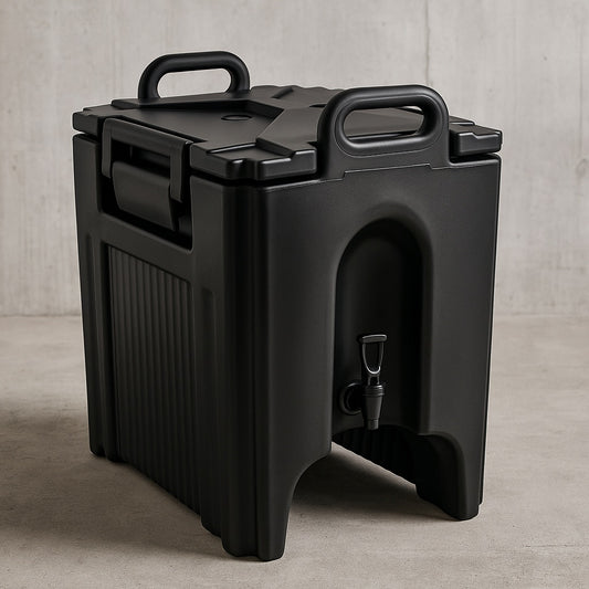 "Insulated Beverage Dispenser, 10 Gal. Hot and Cold Server, Plastic Thermal Drink Cooler with 1.18 in."