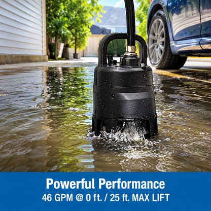 Everbilt 1 3 HP Submersible Aluminum Utility Pump EB91430