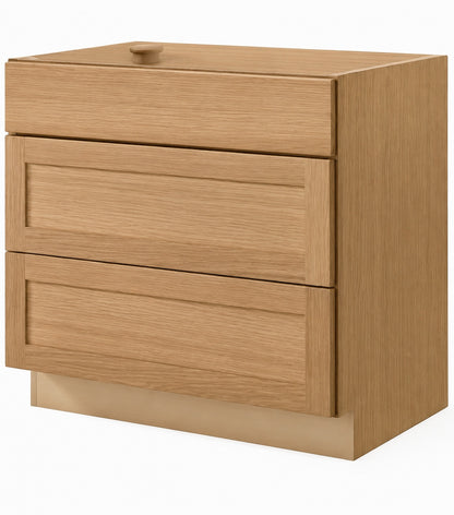 Hampton Bay Avondale 36 in W x 24 in D x 34 5 in H Ready to Assemble Plywood Shaker Base Kitchen Cabinet in White Oak