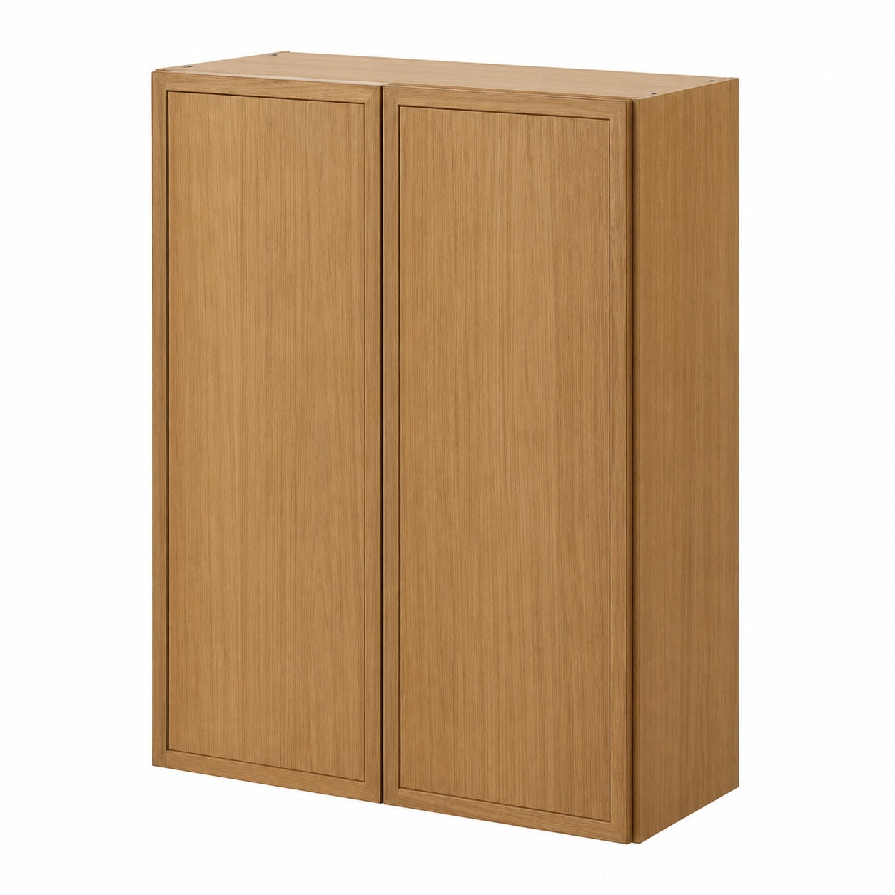 Hampton Bay Leyton 27 in W x 12 in D x 30 in H Ready to Assemble Plywood Slim Shaker Wall Kitchen Cabinet in White Oak